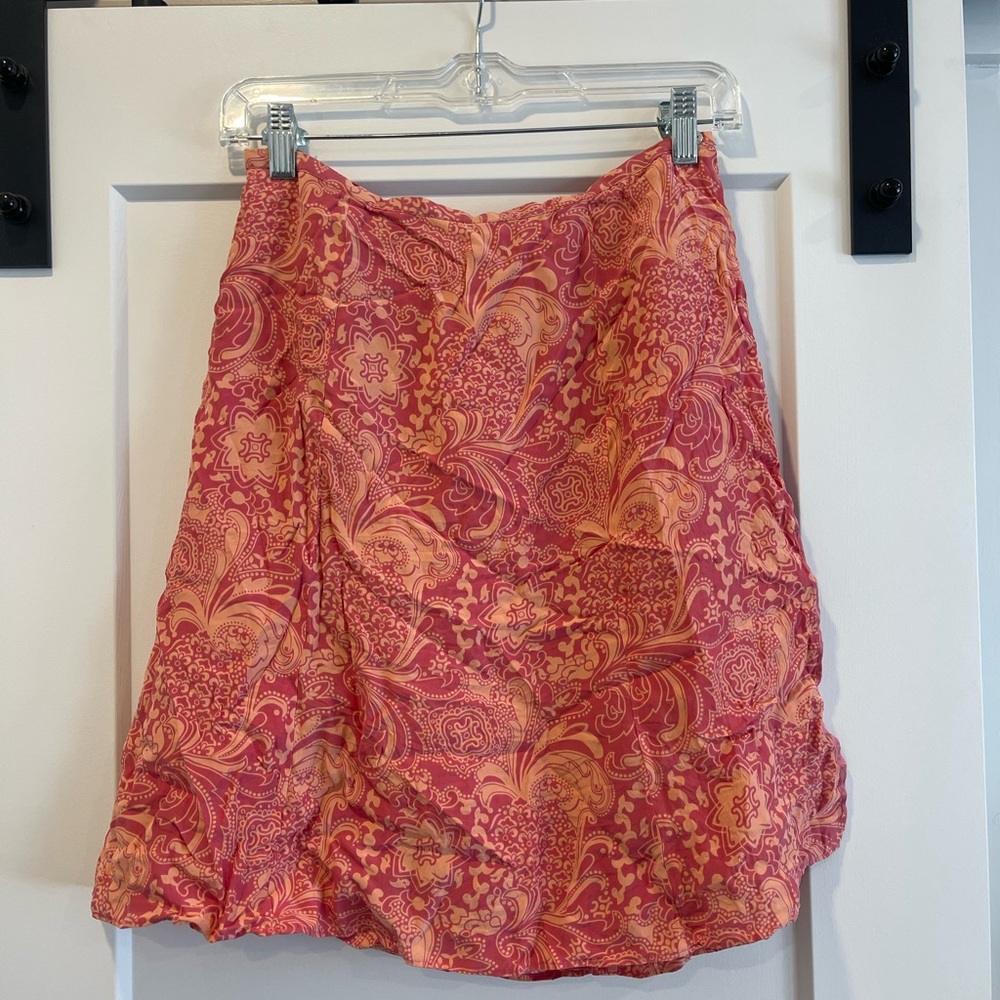 Tommy Bahama Pink and Orange A-Line Skirt